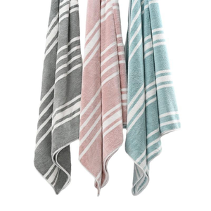 लक्जरी भारी कस्टम डिजाइन बड़े लोगो बुना हुआ अनुकूलित रंग कोरल फ्लेक्स तौलिए हाइपोएलर्जेनिक त्वरित-शुष्क - Product Image 3