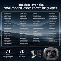 Audífonos Traductores Universales con IA, Comunicación Internacional, Panel Táctil LCD Digital, Interpretación Instantánea de Idiomas, OWS Open