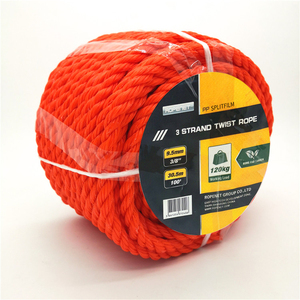 9.5mm <span class=keywords><strong>PP</strong></span> dây bao bì dây Polypropylene splitfilm <span class=keywords><strong>3</strong></span> sợi dây xoắn đa năng - Product Image 2