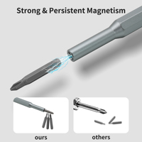 25pcs Set Obeng Presisi dengan Gagang Aluminium Alloy, Peralatan Reparasi