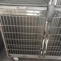 Cage pour chien en métal noir robuste avec revêtement anti-rayures pour chiens actifs