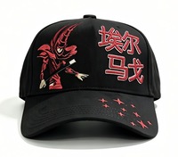Casquette de baseball 5 panneaux de qualité supérieure, style Halloween, avec patch étoile en métal, broderie barbe et strass CT, modèle sportif 31 Hats