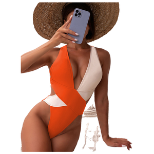 Traje de Baño de Una Pieza para Mujer, Azul, con Logotipo Personalizado, Sexy, Halter, Push-Up, Brasileño, con Tela de Spandex/Nylon Anti-UV - Product Image 1