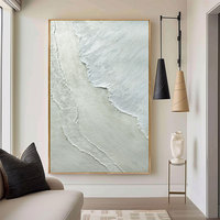 Art original sur toile, art mural texturé 3D moderne surdimensionné, paysage marin abstrait, peinture à l'huile faite à la main, luxe pour salon