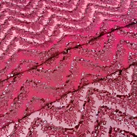 11 colores bordados por la tela de patio lentejuelas para vestido Formal traje de actuación ropa de moda