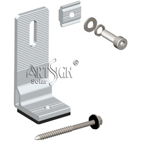 Support de montage solaire en aluminium anodisé, support en L anti-corrosion pour panneaux solaires, pieds en L pour l'installation sur toiture métallique |   Art Sign
