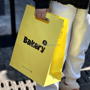 Sac en <span class=keywords><strong>Papier</strong></span> <span class=keywords><strong>Kraft</strong></span> Personnalisé avec Logo, Sac Portable Réutilisable pour Shopping et Emballage <span class=keywords><strong>Alimentaire</strong></span>, Idéal pour Plats à Emporter, Café, Boulangerie - Product Image 3