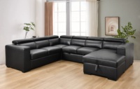 Fabrik-Großhandel Moderne Wohnzimmer-Sofas Bestseller Multifunktionales Luxus-Ledersofa-Bett mit Stauraum Relaxsessel-Sofa-Bett-Kombination