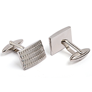 Cao đánh bóng hình bát giác hình dạng thép không gỉ Khuy măng sét chữ thập Đỏ Inlay Mens Cuff liên kết cho món quà đính hôn - Product Image 6