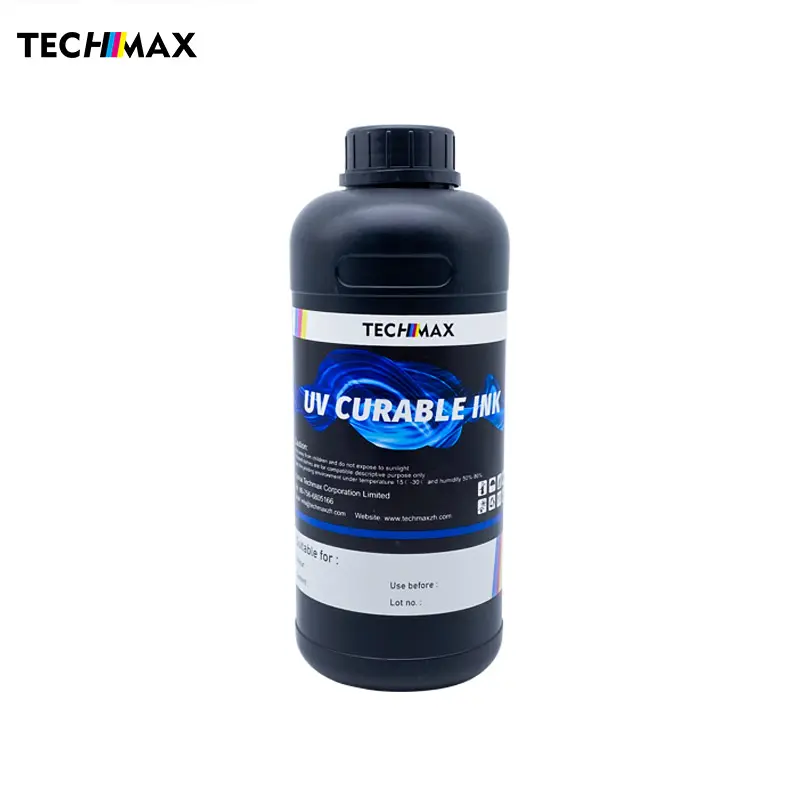 Techmax 500ml 공장 판매 epson l805 xp600 l1800 dx5 dx9 i3200 인쇄 머리를 위한 uv 인쇄 잉크 uv 잉크