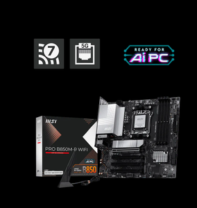 Nueva placa base PRO B850M‑P WIFI Micro‑ATX AM5, chipset AMD B850, DDR5, Wi‑Fi7, 2,5G, Ethernet, PCI‑E 5,0, placa base para juegos - Product Image 5