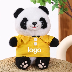 Peluche Mascotte <span class=keywords><strong>Panda</strong></span> Attrayante avec Broderie Logo Polo Bleu, Poupée en Peluche Douce, Marque ODM Levin, Idéale pour Salons Professionnels et Cérémonies d'Ouverture - Product Image 4