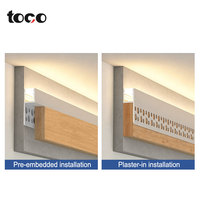 Profilé LED en aluminium en forme de U encastré pour plafond en plâtre et cloison sèche, canal de montage pour bande LED