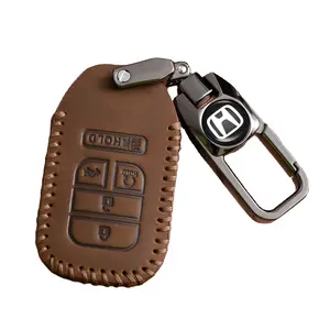 Sarung kunci mobil untuk Honda Accord Civic CR-V CR-Z HR-V cangkang Pilot kunci fob gantungan kunci pelindung gantungan kunci untuk pria dan wanita