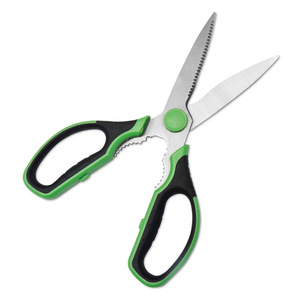 Kitchen Scissors Stainless Steel Green And Black Straight Head Multi Purpose For Home Use - Product Image 1