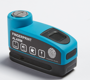 Diebstahlsicheres Aufladbares Fingerabdruck-Alarmschloss Intelligentes 110dB Wasserdichtes Bremsscheibenschloss mit Schlüsseln & Aufbewahrungstasche - Product Image 3
