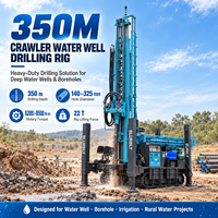 Foreuse sur chenilles pour puits d'eau de 350 m, machine de forage de puits profonds de 140-325 mm pour puits d'eau et roches dures