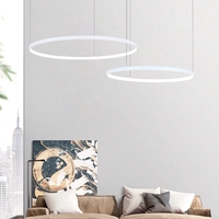 Lustre circulaire moderne en or, pendentif rond en or, style nordique, pour restaurant, salon et hôtel, villa, couloir