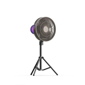 ไฟ LED สำหรับตั้งแคมป์กลางแจ้ง พัดลมตั้งโต๊ะแบบชาร์จไฟได้ด้วยแบตเตอรี่ USB พร้อมพาวเวอร์แบงค์ 8000mAh - Product Image 1