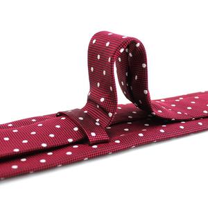 <span class=keywords><strong>Corbata</strong></span> <span class=keywords><strong>de</strong></span> Seda Hecha a Mano en China, Diseño Retro <span class=keywords><strong>de</strong></span> Moda, <span class=keywords><strong>Siete</strong></span> <span class=keywords><strong>Pliegues</strong></span>, Clásica Blanca con Lunares Rojos, Corbatas <span class=keywords><strong>de</strong></span> Lujo para Hombre - Product Image 4