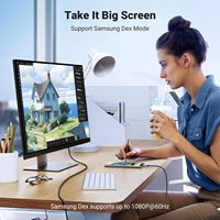 Cable UGREEN CM565 USB-C a HDMI 2.1, 8K 60Hz, 4K 240Hz, 48Gbps, HDR, HDCP2.3, Thunderbolt 3/4, Trenzado de Nailon, Gris, 3.3/6.6/10 Pies