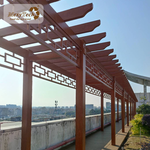 Intérieur de plage, couleur bois, résistante, extérieur composite wpc, pergola cabanas - Product Image 1