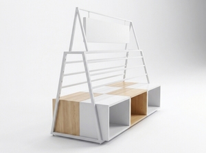 Vertical OEM Lookul 3 Compartment Display <b>Rack</b> 4 Layers Freestanding Supermarket <b>Rack</b> Vietnam Various Required Assembly - Product Image 4