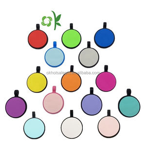 OKSILICONE Pet Tag riutilizzabili Anti-lose Tag con il nome del cane tinta unita piccola campana Logo personalizzato in Silicone con nome identificativo personalizzato - Product Image 1