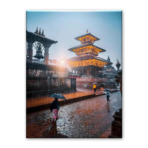 Stampe su Tela del Paesaggio del Nepal, Piazza del Durbar di <span class=keywords><strong>Patan</strong></span> Durante la Pioggia, Bellezza del Nostro Patrimonio - Product Image 4