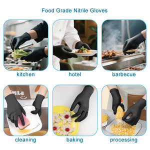 5 Mil Black Einweg-Nitril-Untersuchung shand schuhe <span class=keywords><strong>Latex</strong></span> frei Puder frei Lebensmittel qualität Medium 100Count Box - Product Image 6