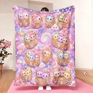 Pastel Rainbow Squishy Cubes Butter Flannel <b>Blanket</b> Throw <b>Blanket</b> Nap <b>Blanket</b> Machine Washable Fade Resistant Custom Print - Product Image 3
