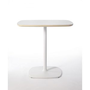 Tavolo da pranzo con Base in ghisa bianca con piano laminato multistrato 75x60cm in stile moderno per Bar e sala da pranzo - Product Image 3