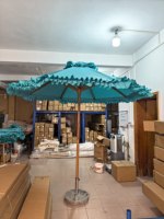 Parasol de luxe romantique à volants LS, protection solaire UPF80 pour cafés, restaurants, piscines, 9 pieds
