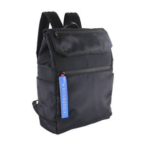 Sac à dos unisexe en nylon noir imperméable avec chargement USB, style ethnique, logo personnalisé, pour usage quotidien, fermeture éclair en polyester, lettres - Product Image 1