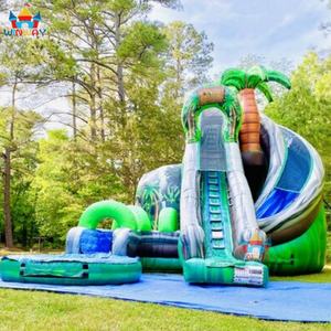 Popular Tobogán Acuático Inflable de PVC con Diseño de Palmera para Exteriores, Castillo Acuático, Casa de Brinco para Adultos, Tobogán Curvo Combinado para Uso Escolar - Product Image 5