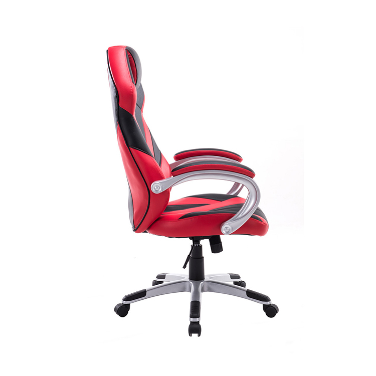 Perforated soft red modern ergonomic computer chair set