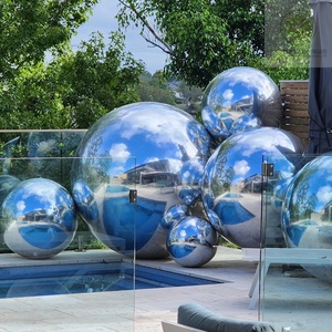 Sfere Metalliche Gonfiabili in PVC per Decorazioni Festive, Palloni Giganti Riflettenti, Grande Palla Lucida a Specchio Gonfiabile - Product Image 2