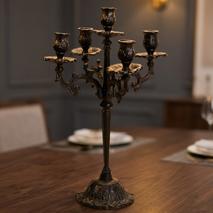 Porte-bougie en métal moderne, design élégant, durable, résistant à la chaleur, écologique, décoration vintage pour la maison, centre de table pour mariage - Product Image 2