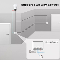 Module d'interrupteur intelligent ZigBee 12A, mini disjoncteur DIY, prise en charge du contrôle bidirectionnel, contrôle à distance par application, Smart Life, Alexa, Google Home