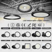 Projecteur LED UFO à haut rendement 100W 150W 200W 110LM/W, étanche IP65, en aluminium moulé sous pression pour éclairage industriel intérieur