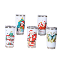 Thermos Mug en Acier Inoxydable 304 Cadeaux d'Affaires Noël 20oz Grande Capacité Voiture Impression 3D Mug de Voyage à Vide pour Bière Extérieur