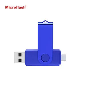 Microflash 2 In 1 tip-c çok fonksiyonlu yüksek hızlı tip-c Otg Mini Usb Flash sürücü 8GB 16GB 32GB 64GB 128GB 256GB