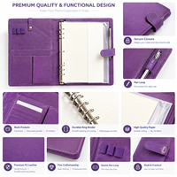 Porte-documents en cuir PU personnalisé, classeur de bureau, organiseur de documents, porte-fichiers