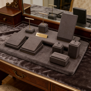 Custom Jewelry Display Props <b>Ring</b> <b>Necklace</b> Earrings Bracelet Racks Jewelry Display Stand Set - Product Image 5