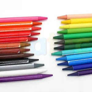 Profesyonel yuvarlak şekil 24 adet woodless renkli kalem seti sanat hediye lapices de colores çocuklar için özel logo ile çizim
