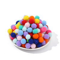 1000 pièces/sac doux pompon moelleux doux boule colorée haute élastique boule bricolage Polyester 2.5cm pompons boule en peluche pour chaussures accessoires