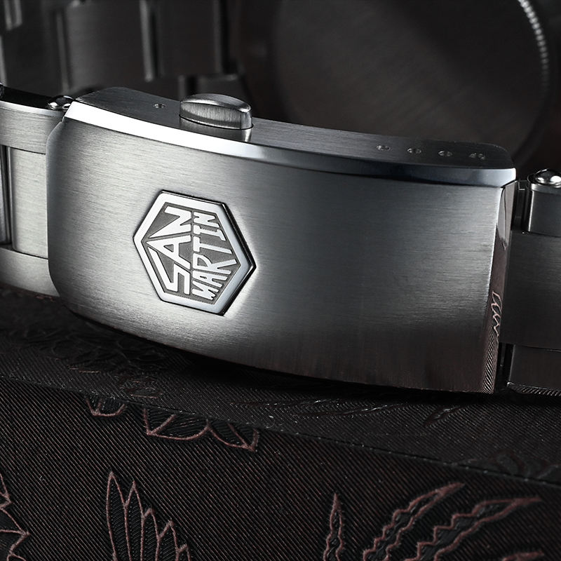 San martin-reloj mecánico automático de alta calidad para hombre, pulsera  de buceo de zafiro con domo, 20atm, Rts, PT5000, SW200 - Main Image