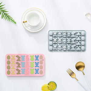 Moldes de Silicona para Pastel con Diseño de Conejo, Reutilizables, de Grado Alimenticio, Lindos Moldes Magnéticos de Silicona para Chocolate, Dulces y Hielo - Product Image 2