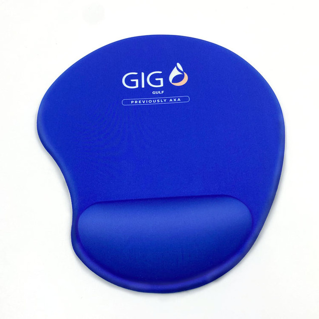 Ergonomic Silicone Gel Wrist Support Mouse Pad with Printed Fabric and PU Bottom Scratch Proof for Office Use