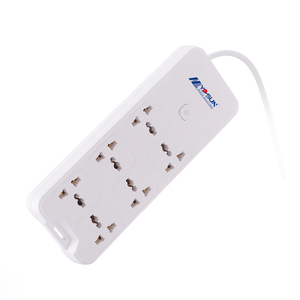 Multiprise universelle 2500W 250V 10A à 6 prises <span class=keywords><strong>avec</strong></span> protection contre les surtensions et <span class=keywords><strong>interrupteur</strong></span> pour la maison et le bureau - Product Image 2
